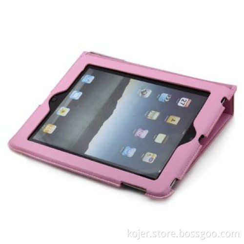 Leather Case for Apple's iPad 2, A Stand from Folding, with Access to Earphone Jack/USB Port